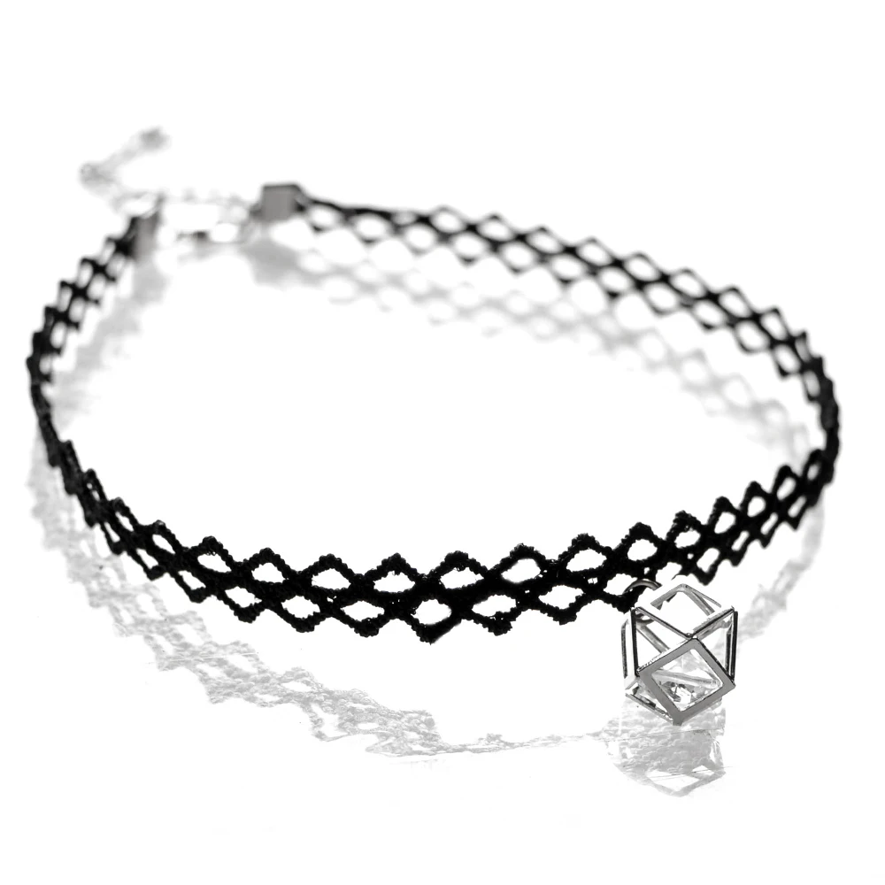 Vintage Boho Black Lace Chokers Necklaces for Women Gothic Pendant Necklace Fashion Jewelry Collier Femme | Украшения и