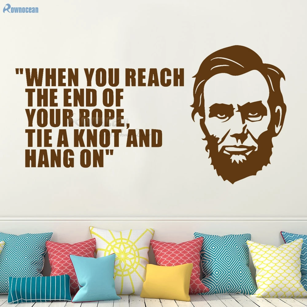 Настенные стикеры Авраама Линкольна виниловые украшения для дома гостиной