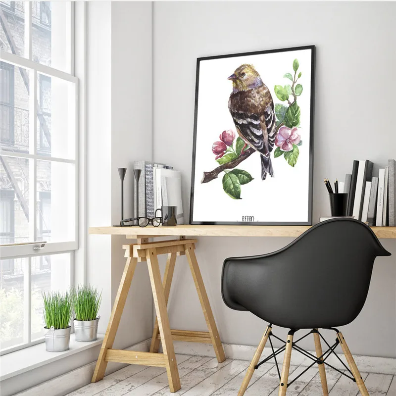 Постер в скандинавском стиле милый минимализм с животными настенное искусство