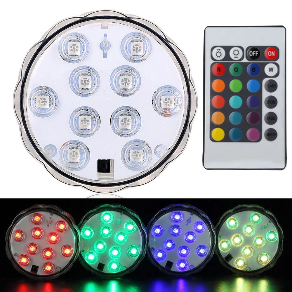 Подводный погружной RGB-светильник с пультом дистанционного управления 10