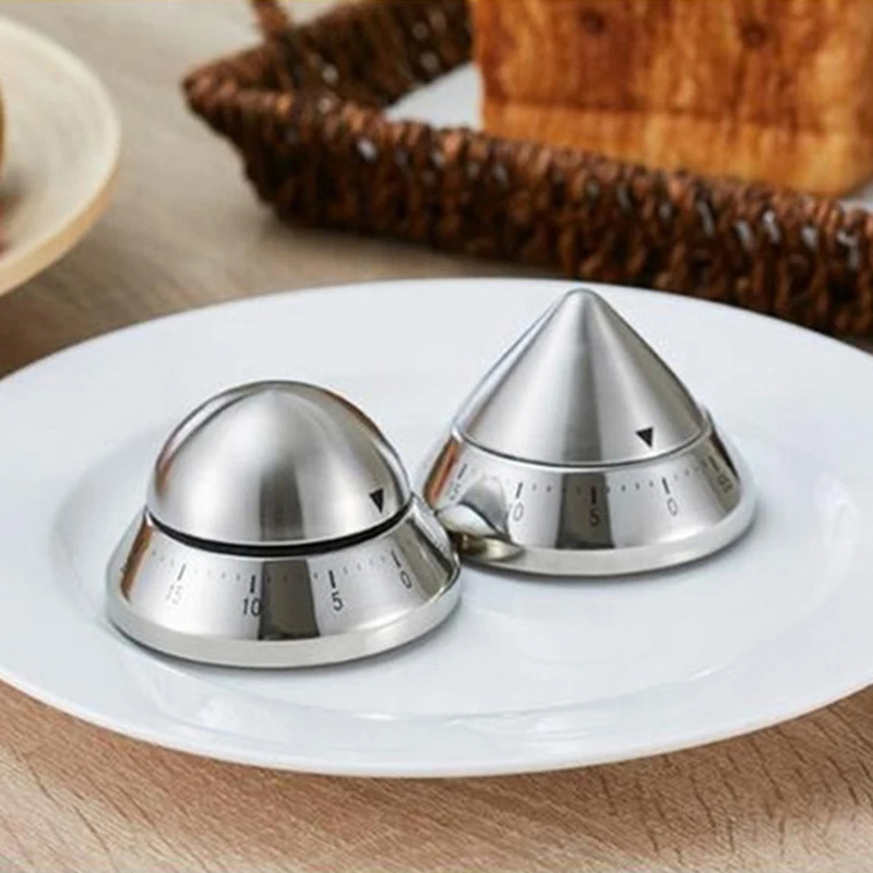 Нержавеющая сталь НЛО механический кухонный таймер для обратного отсчета