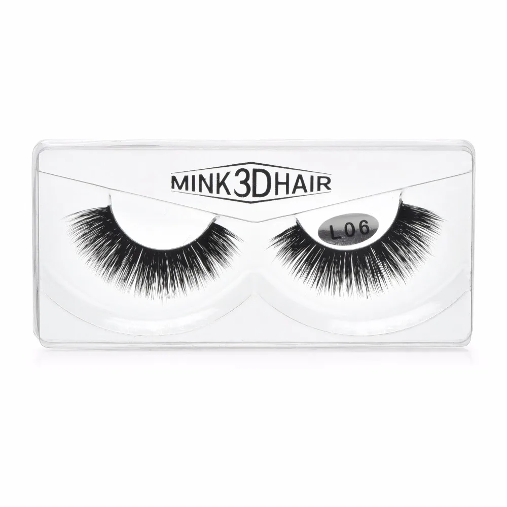 

Thick Long Black 3D Mink Lash Russian Volume False Eyelash Extension Wedding Party Makeup Tool L06