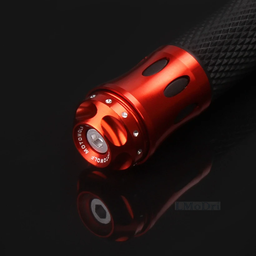 LMoDri мотоциклетные ручки из алюминия 7/8 '' с ЧПУ резиновая гелевая рукоятка 22 мм