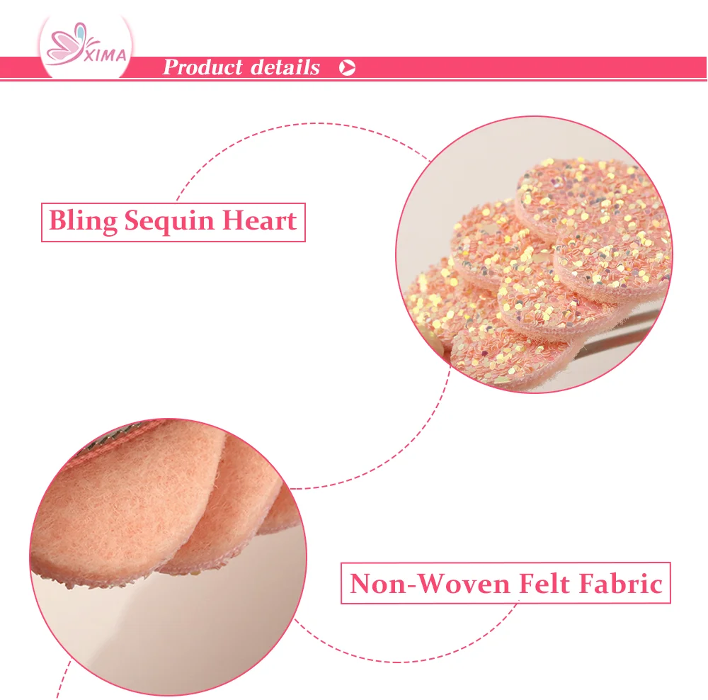 1 пара/2 шт. блесток Блеск шпильки для маленьких девочек Blingbling Sweet Heart заколки маленькая заколка для волос