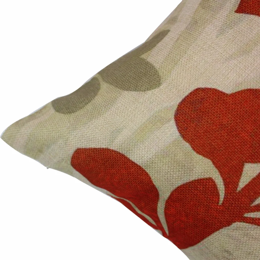 

Beautiful Flower Linen Cushion Case Floral Pillowcase for Living Room Office Pillow Cover for Home Decorations