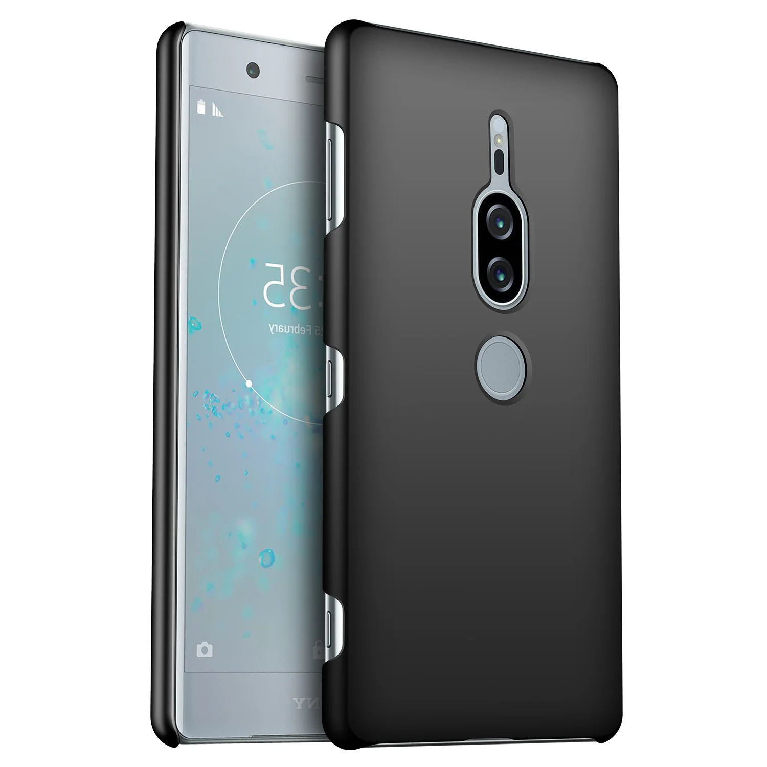 Smooth black Для sony Xperia XZ2 Премиум чехол высокого качества Жесткий ПК Тонкий Матовый кожаный защитный чехол на заднюю панель для sony Xperia XZ 2 Premium - Цвет: Smooth black