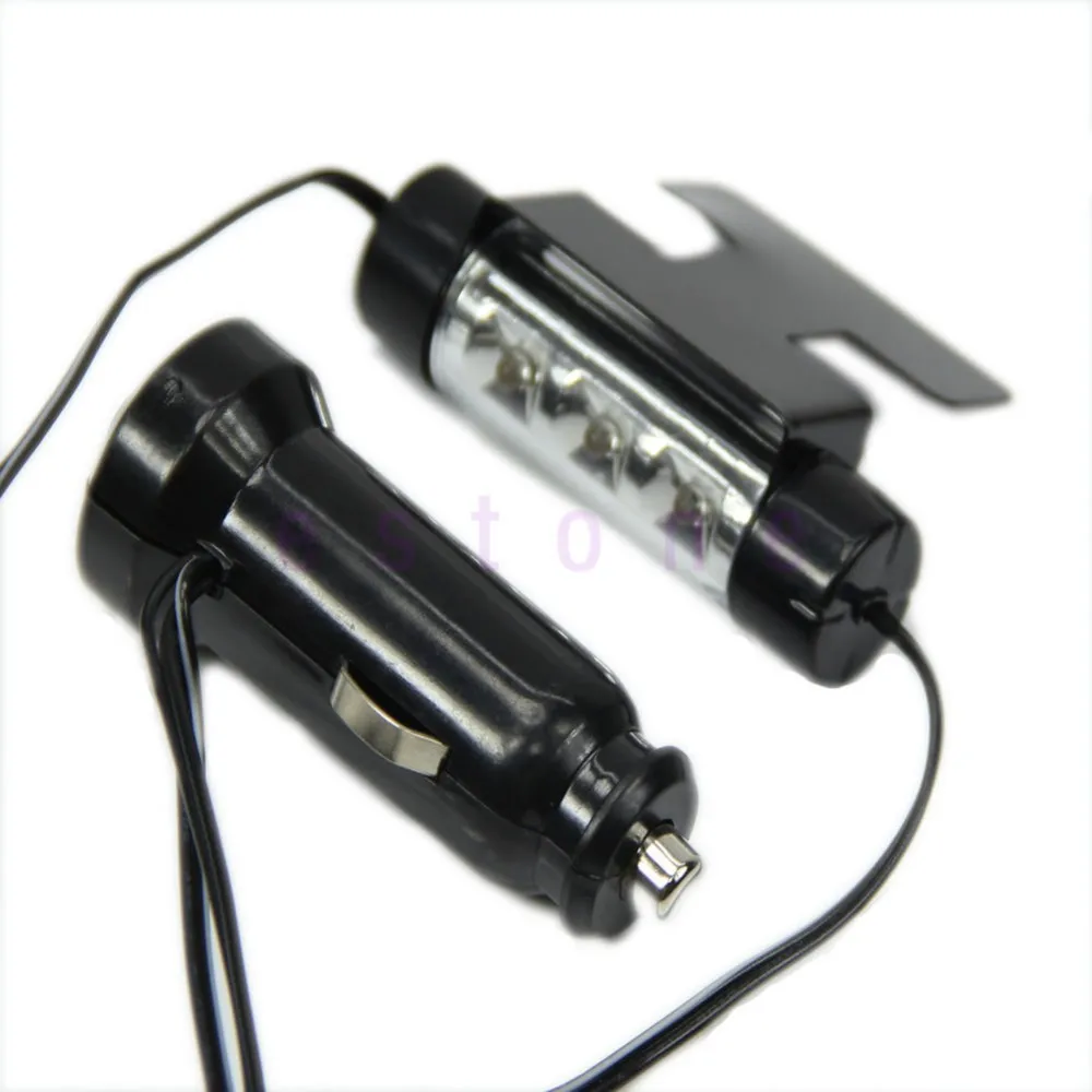 

4x 3LED Car Interior Decor Lamp 12V Blue Glow Car Charge 4 IN 1 Atmosphere Light