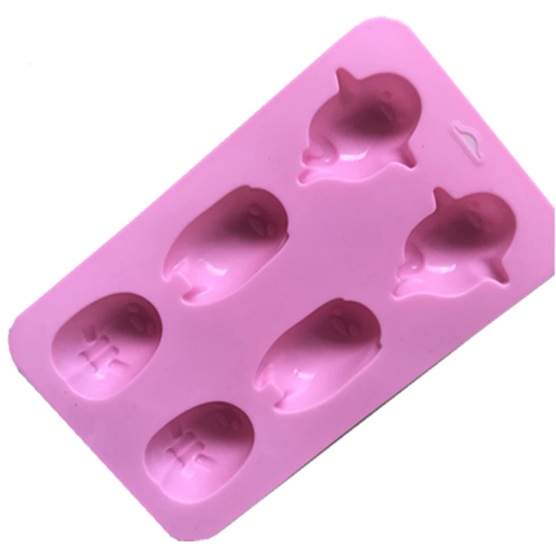 Silicone Bear Boy Mold - 6 Holes Cartoon Cake, Sugarcraft, Chocolate and Candy Bakeware H977 image 2