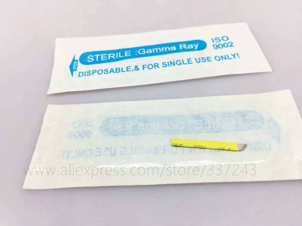 500 шт./пакет 12 Pin для бровей микроблейдинг Перманентный макияж микро иглы картридж