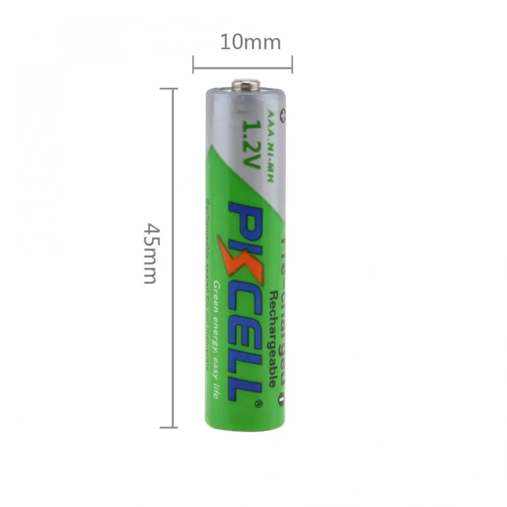 4 шт./лот Pkcell 1,2 V AAA Ni-MH 850mAh LSD перезаряжаемые батареи предварительно заряженные батареи набор с 1200 циклом
