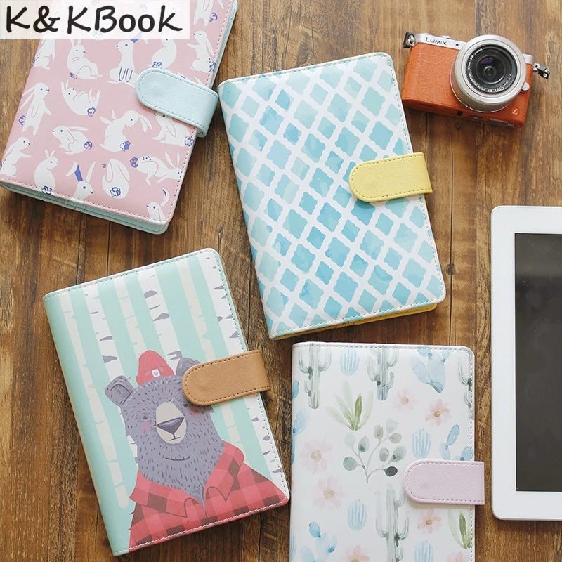K & KBOOK KK008 креативный кожаный ноутбук A5 A6 свободный лист блокнот на спирали