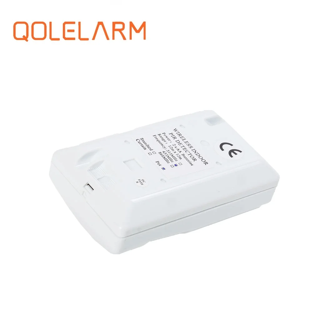 QOLELARM 433 МГц ПЭТ-детектор, датчик движения, анти-ПЭТ для ниже 20 кг животных, для Wifi/GSM домашней сигнализации