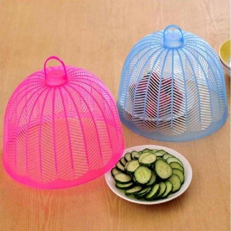 Пластмассовое покрытие для стола, круглые противомоскитные кухонные принадлежности для приготовления пищи, Сетчатое покрытие для посуды, для пикника, барбекю, вечерние, складные палатки