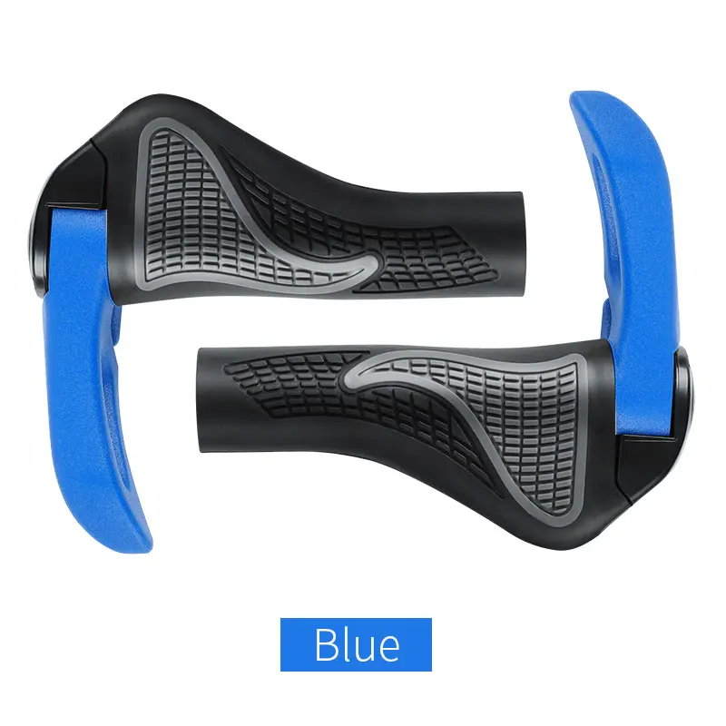 Blue WEST BIKING велосипедные ручки, велосипедные ручки, запираемые, противоскользящие велосипедные ручки, диаметр 2,2 см, стандартные детали для горного велосипеда - Цвет: Blue