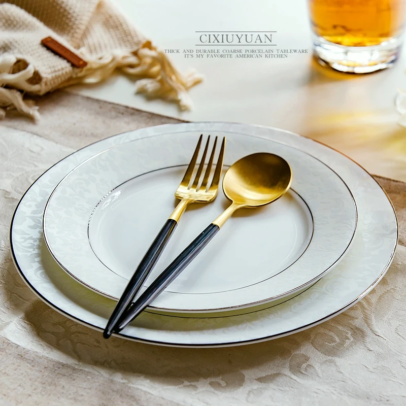 Набор посуды из 46 предметов фарфоровые столовые сервизы набор керамических