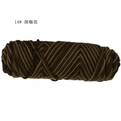 Color 14 KOKNIT шелковая молочная хлопчатобумажная пряжа для вязания толстой нити для вязания крючком тканевая пряжа DIY сумка для сумки ковер Шерсть вязание крючком вплетать в пряжу нить - Цвет: Color 14