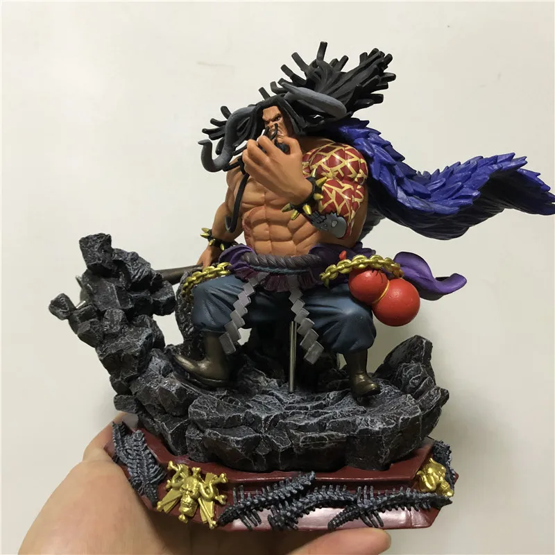 Один кусок четыре императора Kaido Quatro Ver. ПВХ Luffy Fighter ПВХ Фигурки Модель Куклы Игрушки 19 см