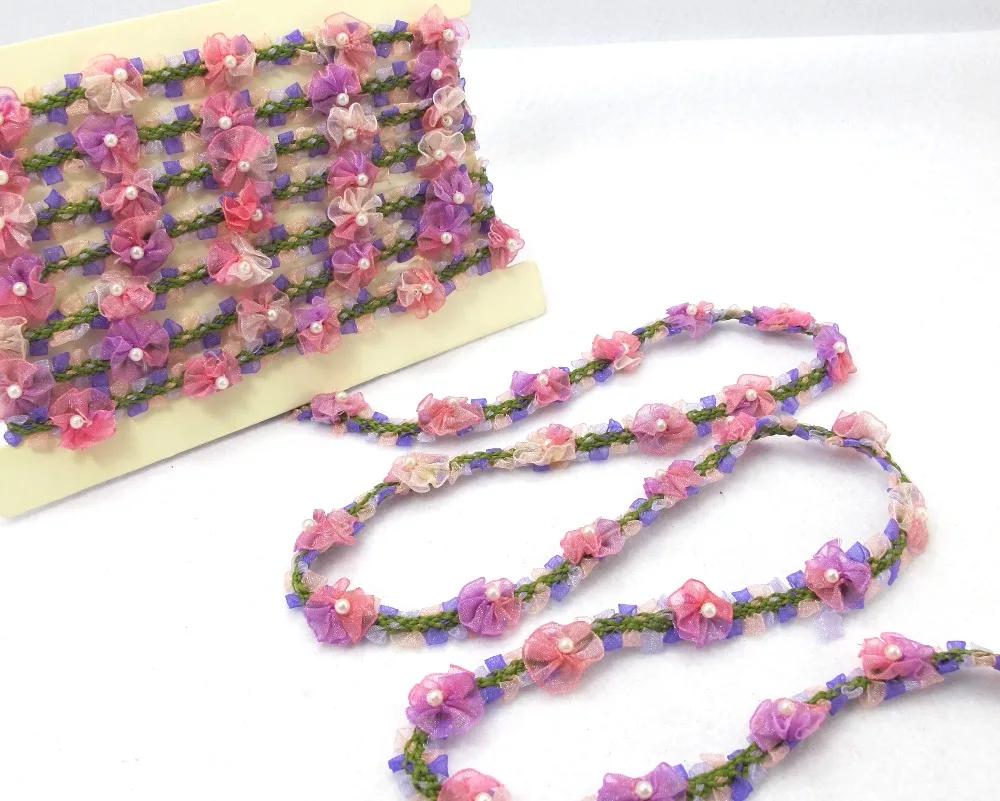 2 ярда 1/2 дюйма тканая лента Rococo отделка | Декоративная Цветочная Материалы для