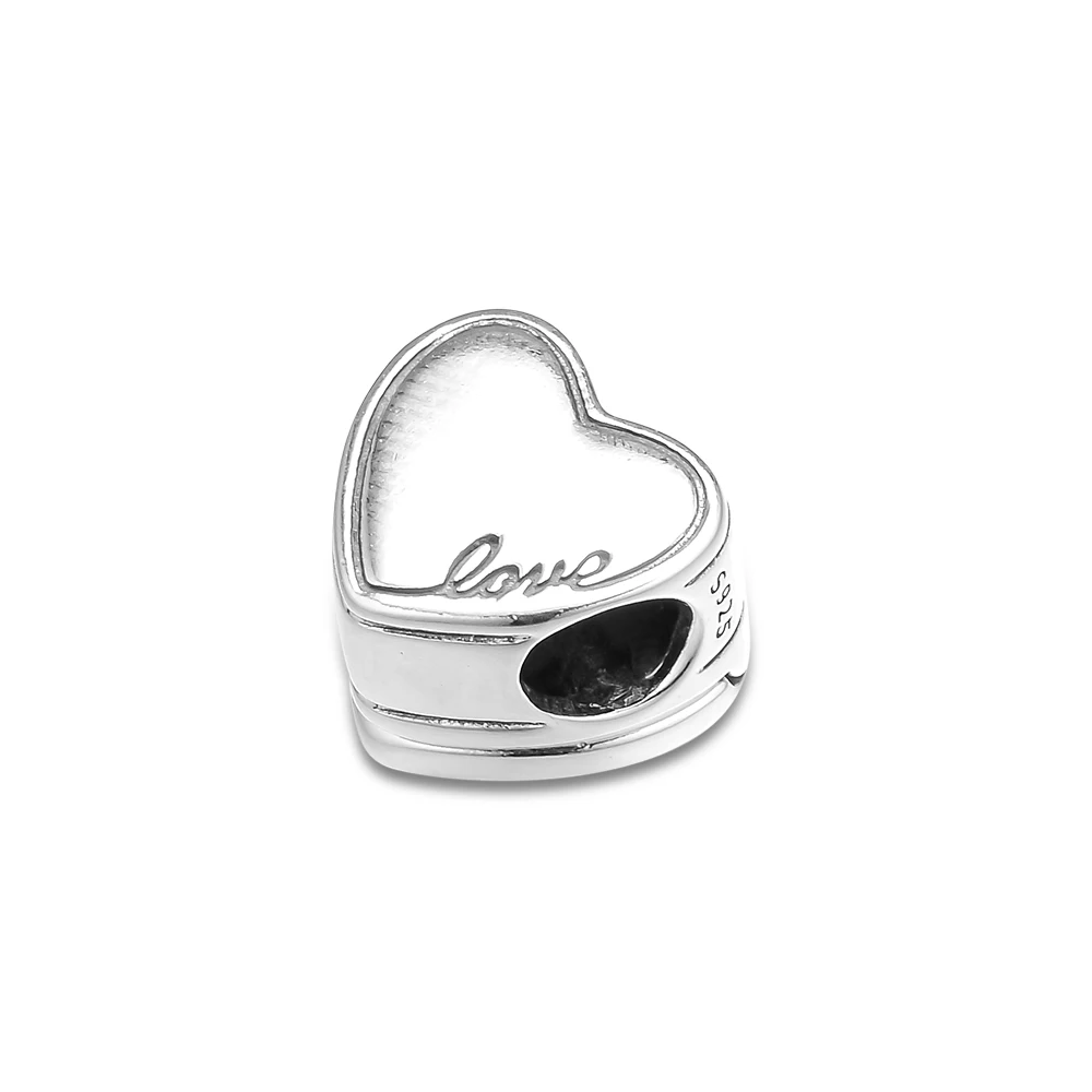 Подходят для браслетов Pandora Beads наше обещание шармы 100% 925 пробы серебряные