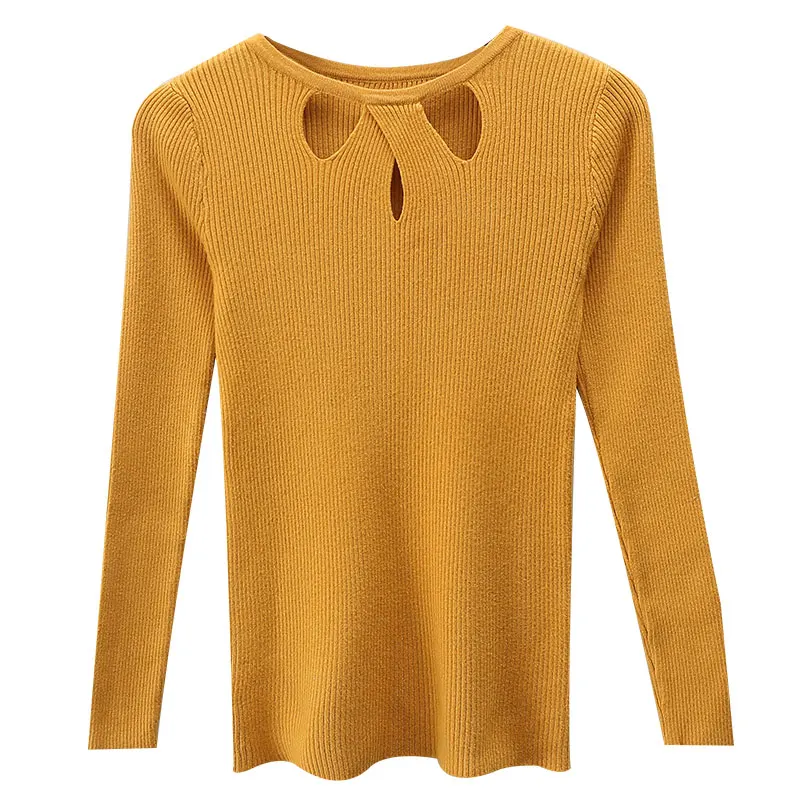 Для женщин пикантные ключицы свитер осень зима пуловеры для выдалбливают Тонкий
