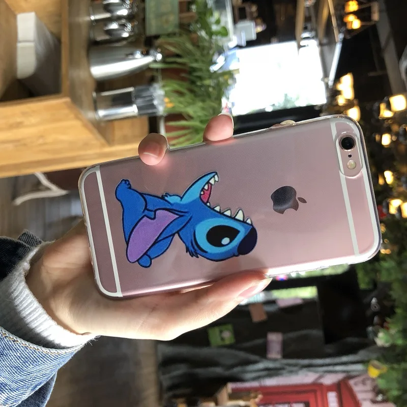 Забавный мультяшный чехол для телефона iphone 6 S Мягкий силиконовый стежок 7 8 Plus X XS 5