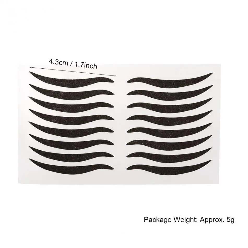 Лента для макияжа глаз 40 пар черная невидимая самоклеющаяся лента век клейкая