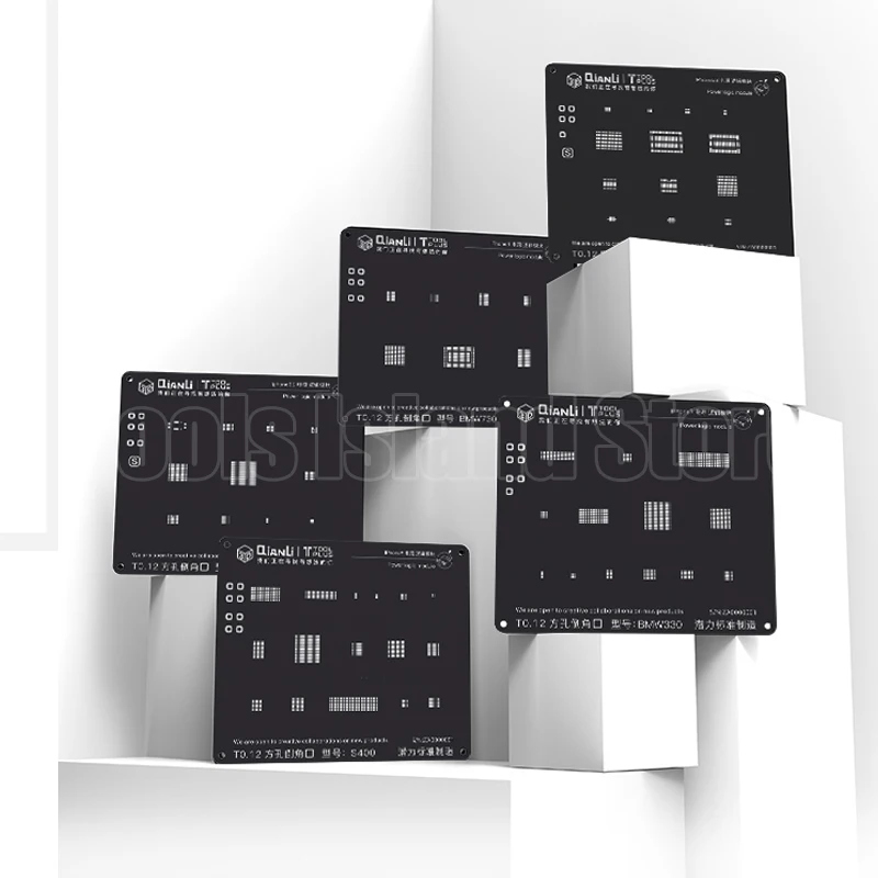 

QIANLI 3D Located Black Steel for iphone 5/5s 6/6p 6s/6sp 7/7p 8/8p Power logic module Tin planting template