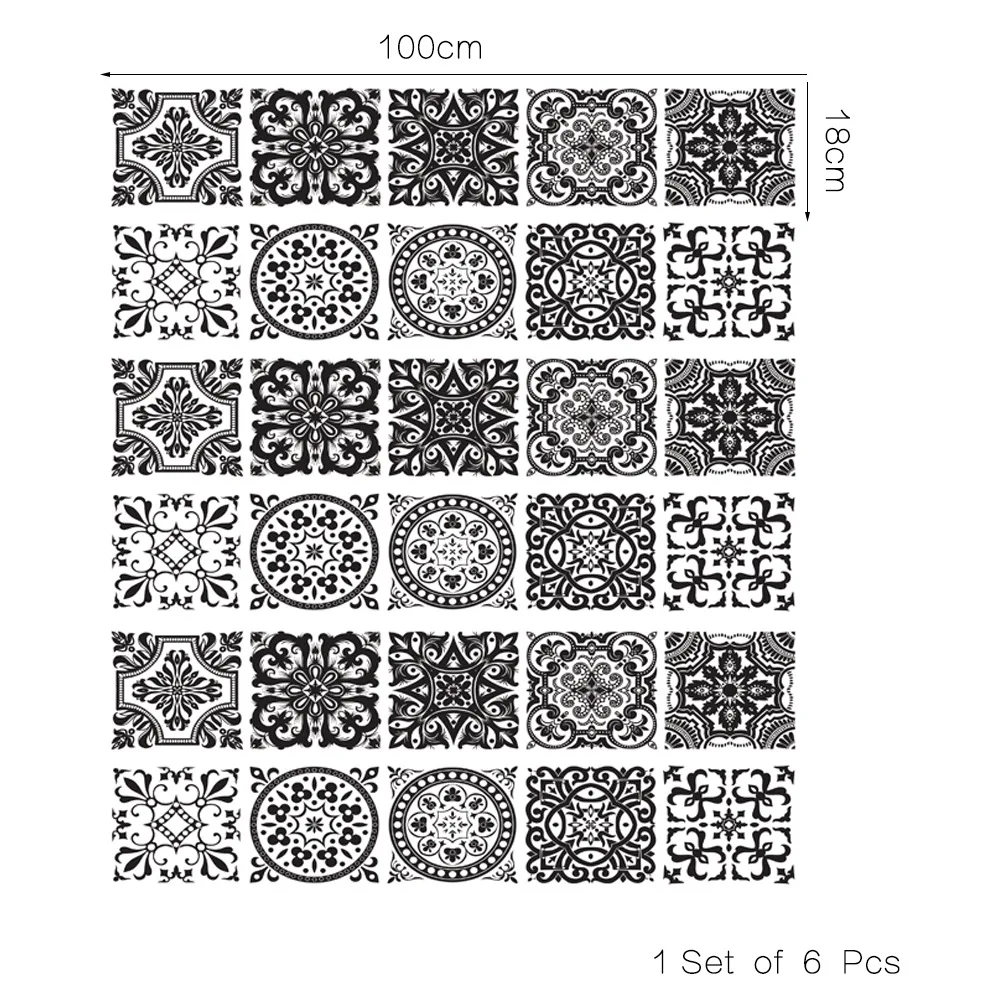 Funlife белые черные плитки наклейки для лестниц ретро узор декоративный пол