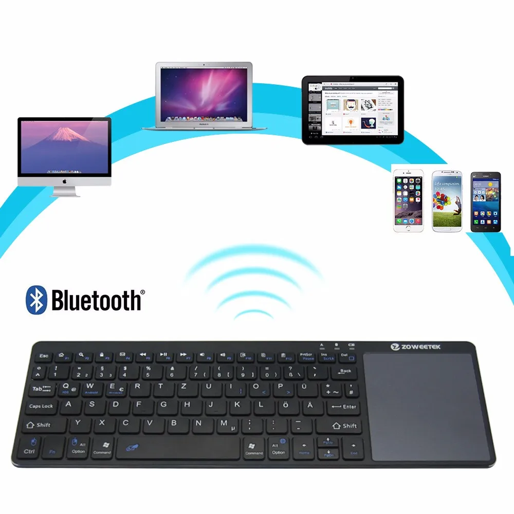 Utra-тонкий мини Беспроводной Bluetooth клавиатура Русский/иврит Мышь сенсорная панель для iPad Pro, окна планшетный ноутбук, android-планшет