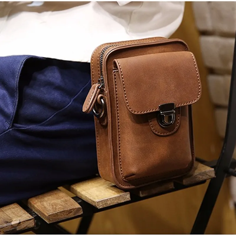 Vintage Fashion Design Zipper Belt Bags Mobile Phone Wallet Pocket Waist Pack Small Bum Bag | Багаж и сумки
