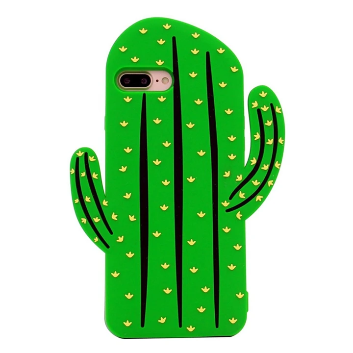 Plant cactus Милый чехол для iPhone 6 S 6 S 7 8 Plus 8 Plus 7Plus X XS силиконовый чехол 3D Единорог Лошадь Кролик Ститч Кот мультфильм мягкий чехол для телефона - Цвет: Plant cactus