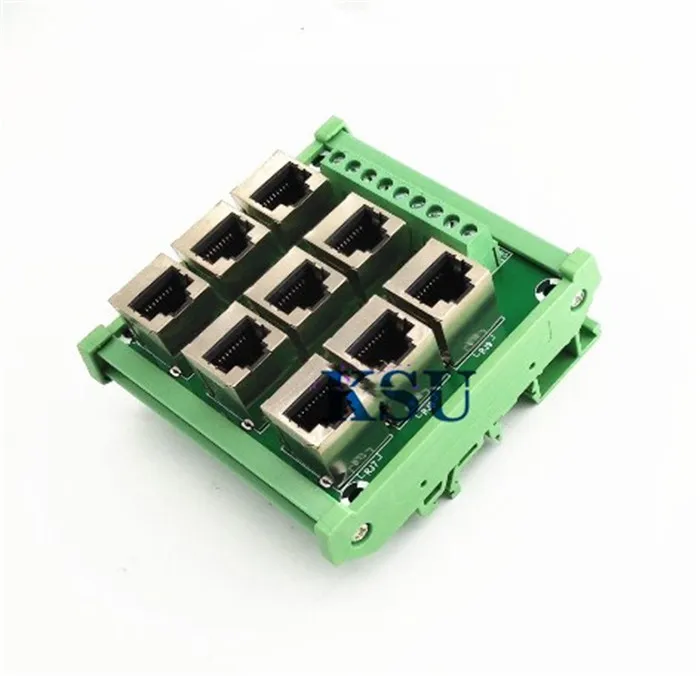Разъем RJ45 8P8C 9 канальный портовый сетевой порт шина клеммные колодки клеммный