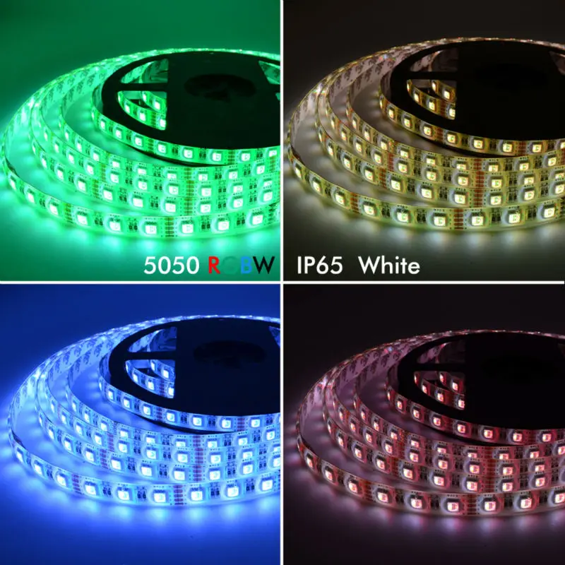 5 м 5050 Светодиодная лента DC12V 4в1 RGBW RGBWW IP20 IP65 IP67 водонепроницаемая 60led/m украшение