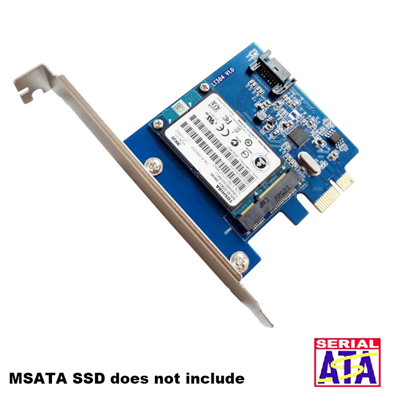 Комбинированная Плата расширения PCIe X1 для MSATA SSD и SATA3.0 чипсет ASM1061 PCI Express