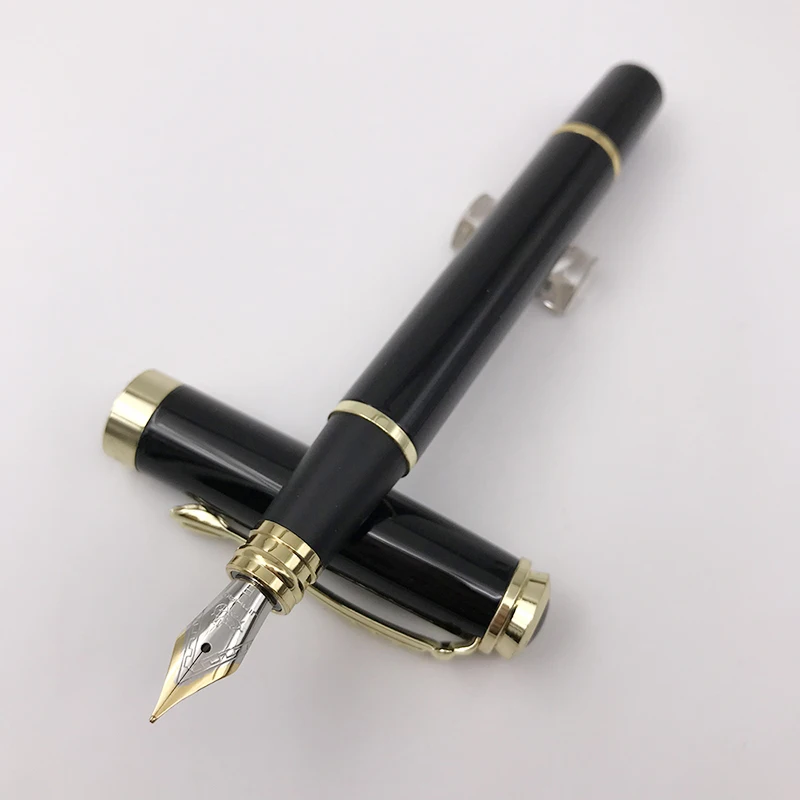 Золотой зажим, перьевая ручка Jinhao 500, 1 шт./лот, 0,5 мм, студенческая практика, каллиграфия, чернильные ручки, школьные офисные принадлежности