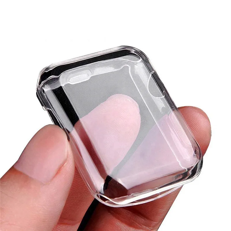 Серия 4 44 мм 40 чехол для Apple Watch защита экрана TPU HD Прозрачный Ультра тонкий