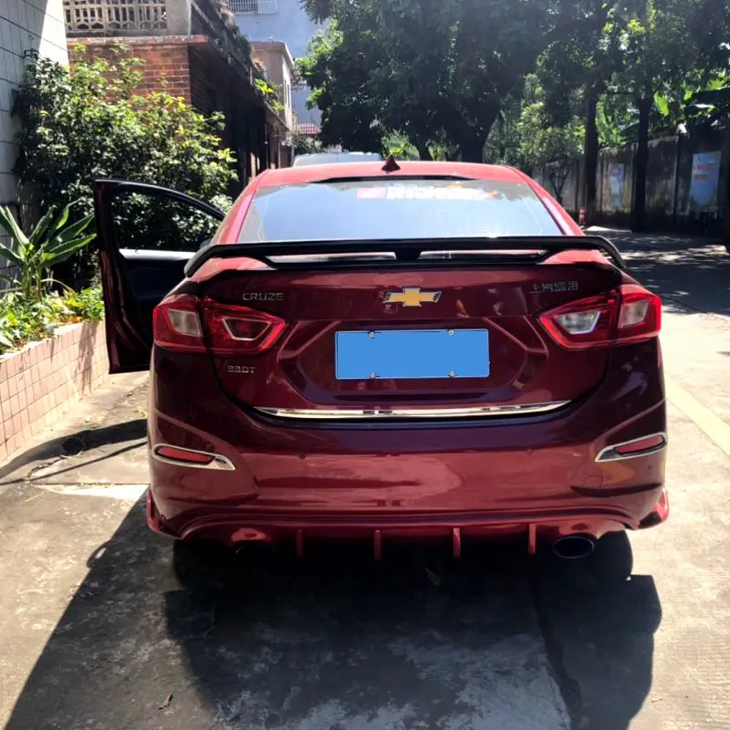 Для Chevrolet Cruze задний спойлер высокого качества ABS Материал грунтовка цвет украшение в виде хвостового крыла спойлер багажника