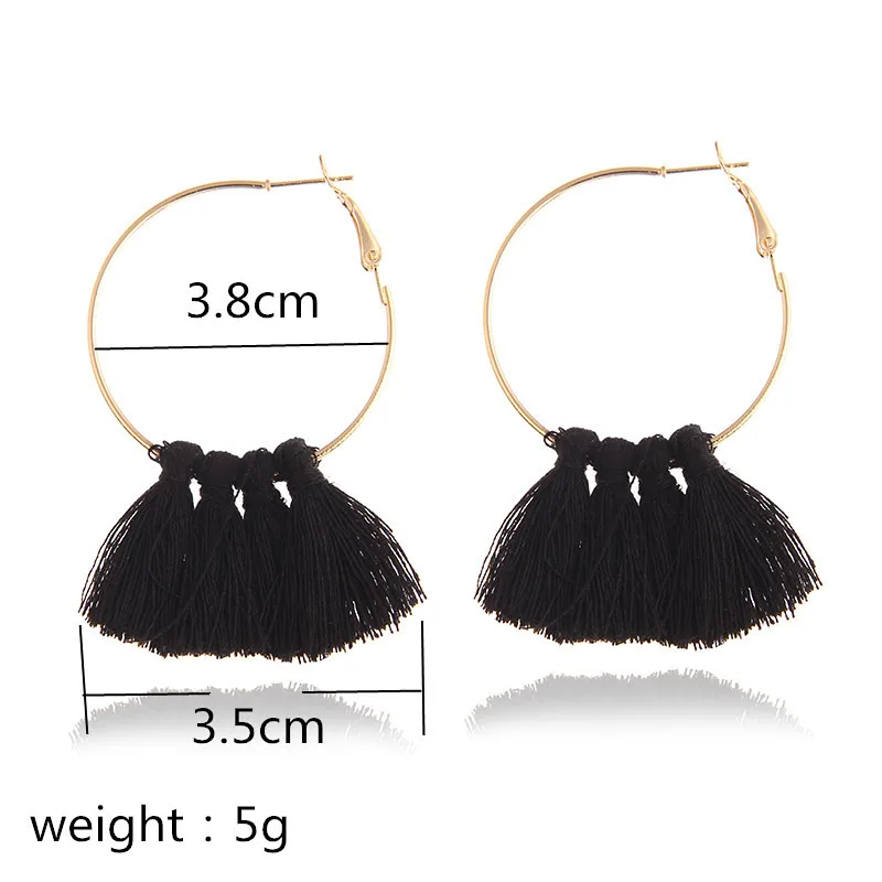 Горячая Распродажа круглые серьги с кисточками ювелирные изделия Модные женские