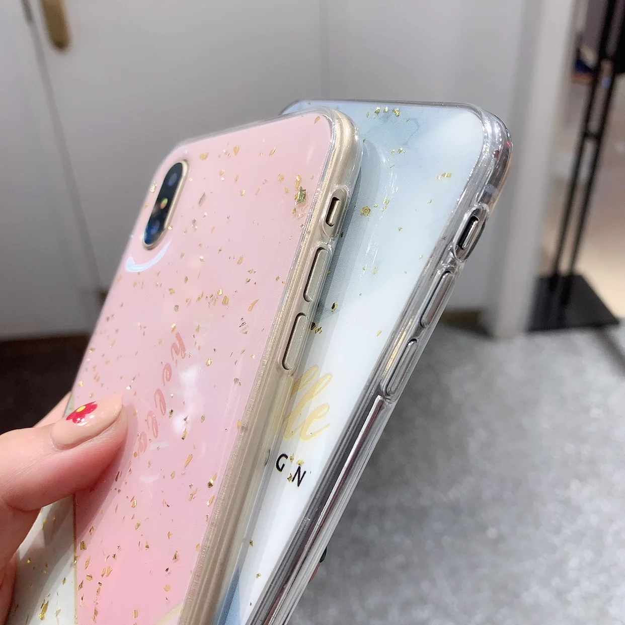 Роскошный блестящий чехол-держатель для телефона iPhone 8 7 6 S Plus треугольный