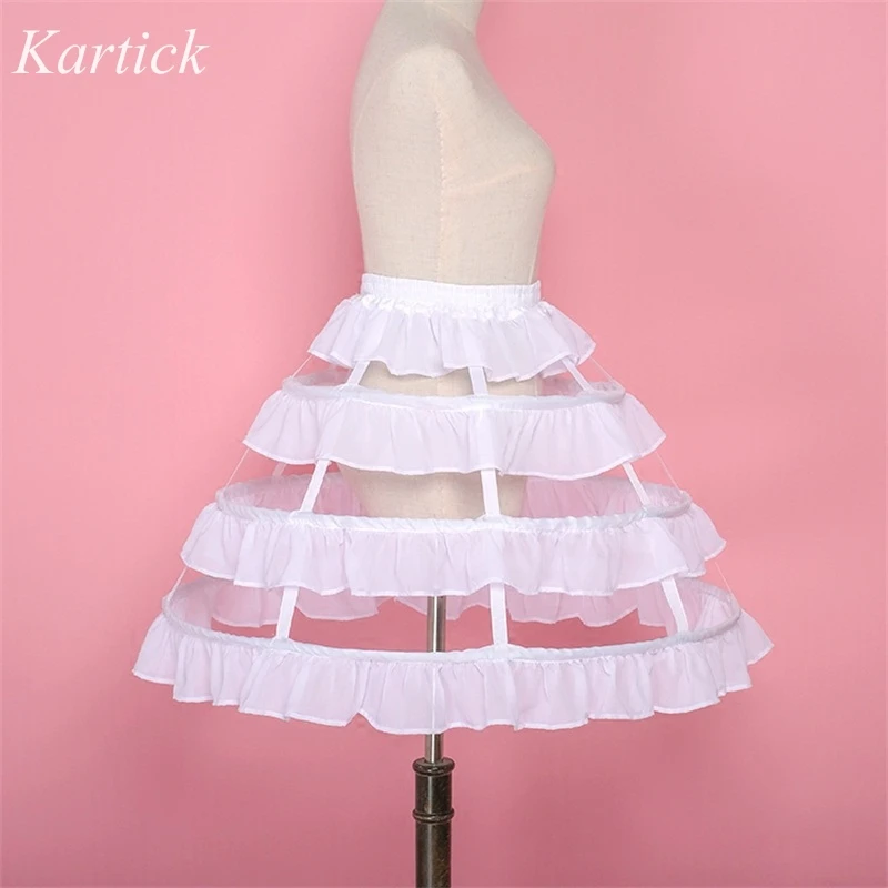 Новая стильная Нижняя юбка 3 обруча короткая с оборками кринолин для свадебного