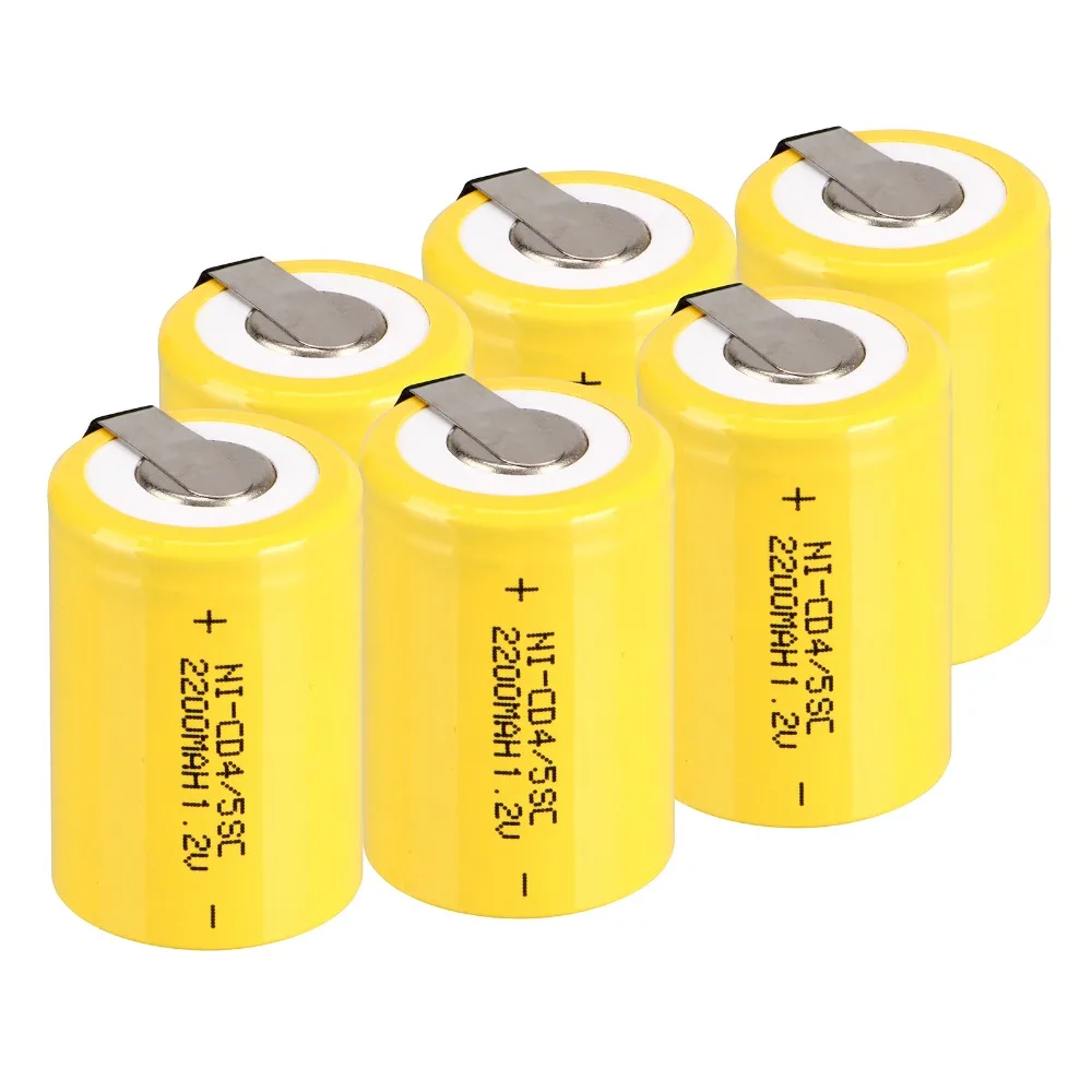 Аккумуляторные батареи Anmas Power 2 16 шт. 1 в 4/5 SC Sub C 2200 мАч Ni CD nicd желтого цвета с