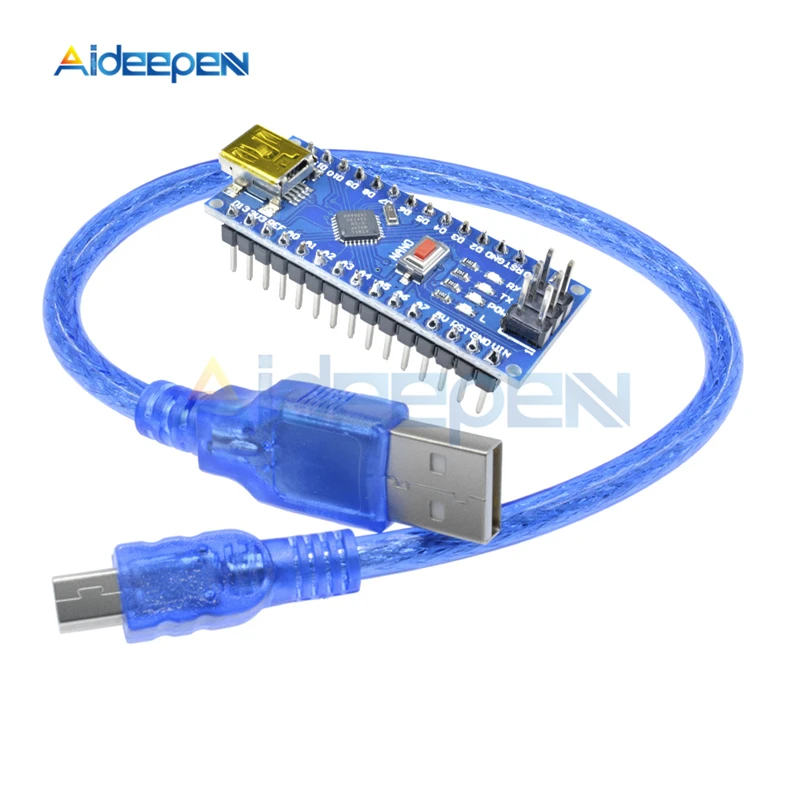 Mini USB CH340 Nano 3,0 ATmega328P ATMEGA328P-AU плата контроллера совместимый для Arduino Nano CH340 драйвер Nano V3.0 ATmega328