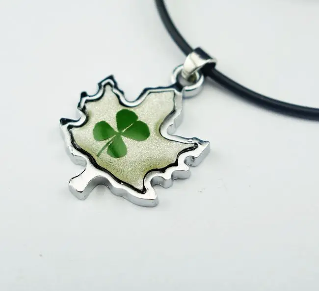 20pcs St. Patrick's Day green leaf design real four CLOVER charm necklace clover pendant | Украшения и аксессуары
