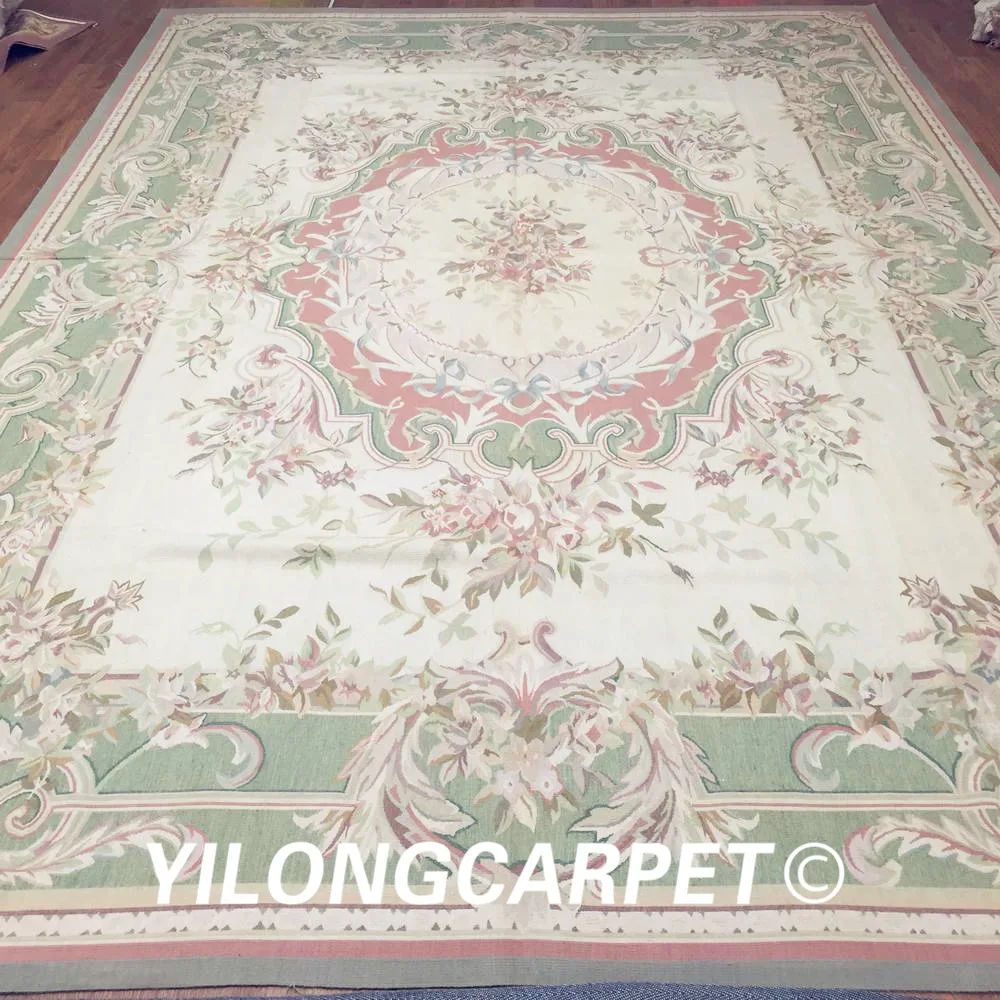 Beste Yilong 9'x12 'grote Handgemaakte Aubusson Tapijt Platte Weave Franse Aangepaste Aubusson Tapijt (Au19-9x12)