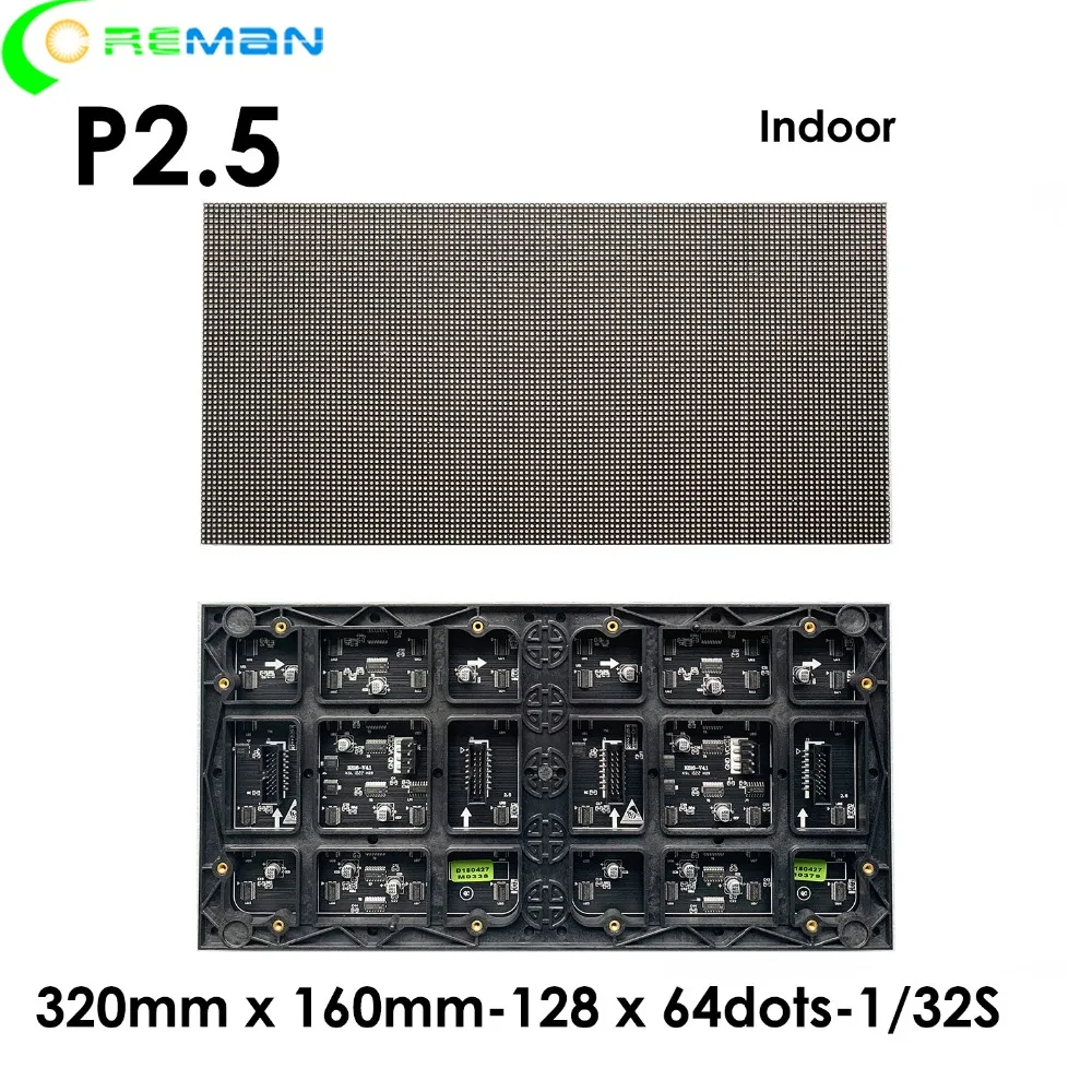 Светодиодный модуль p2.5 для помещений 320 мм x 160 128x64 пикселей HD led экран 160x320