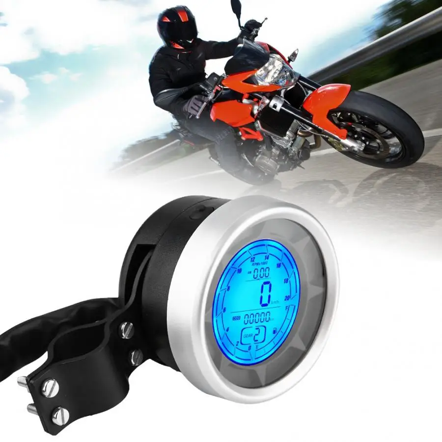 Спидометр для мотоцикла Многофункциональный ЖК метр Тахометр одометр