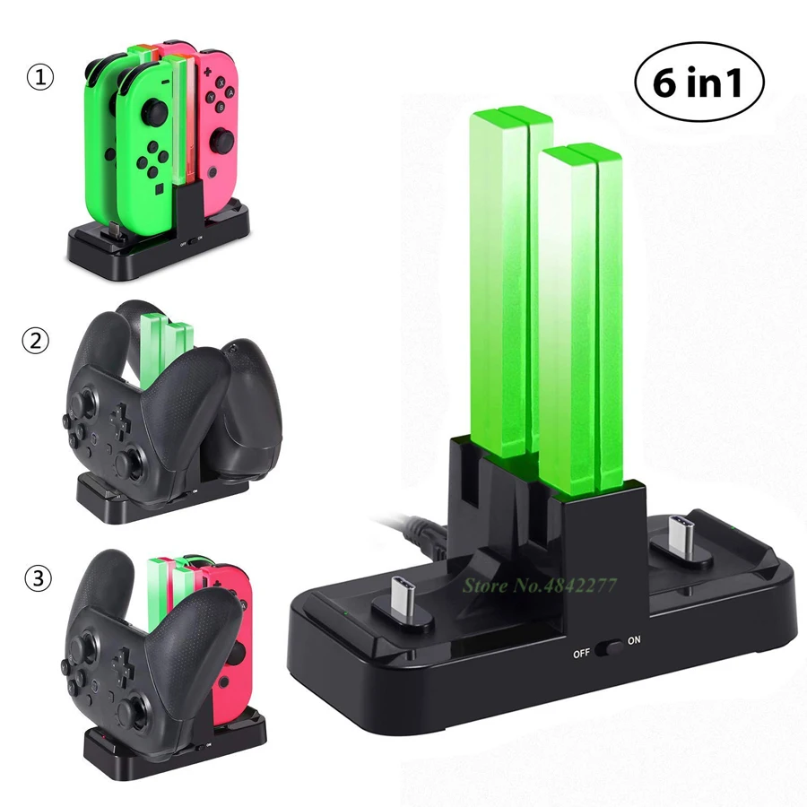 Зарядное устройство 4 Joy-con + 2 Pro док-станция для зарядки контроллера станция