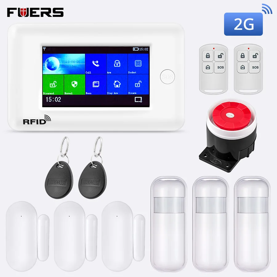 FUERS PG106 2G 3g GPRS беспроводной WiFi GSM Противоугонная домашняя система охранной