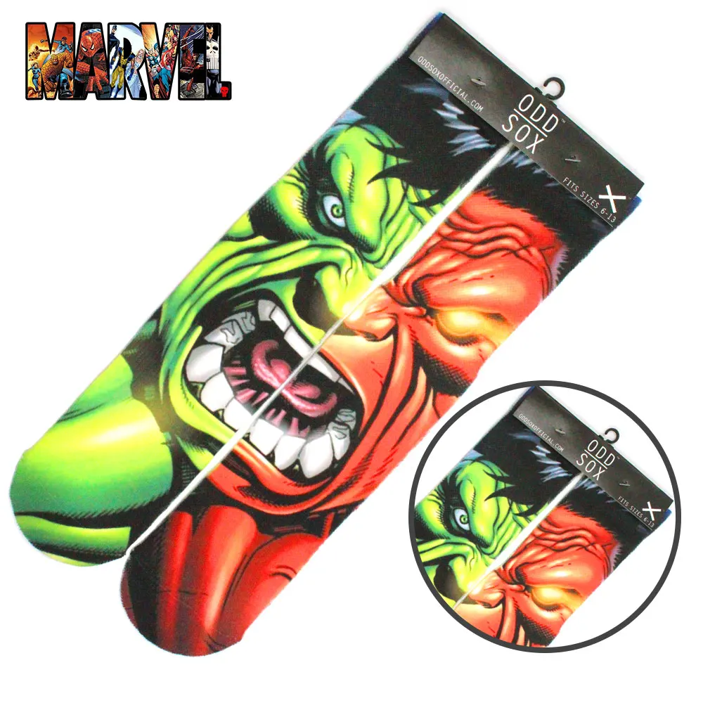 OHCOMICS/Лидер продаж Хлопковые гольфы Мстители Марвел Бесконечная война Халк