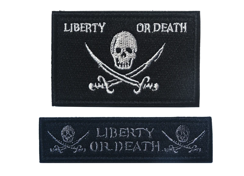 AHYONNIEX 1 комплект 2 шт. Lembroidery Liberty или Death patches Тактическая Военная ткань патч 3D флаг